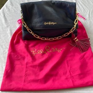 Lilly Pulitzer navy clutch